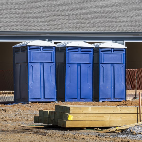 how often are the porta potties cleaned and serviced during a rental period in Rockwood